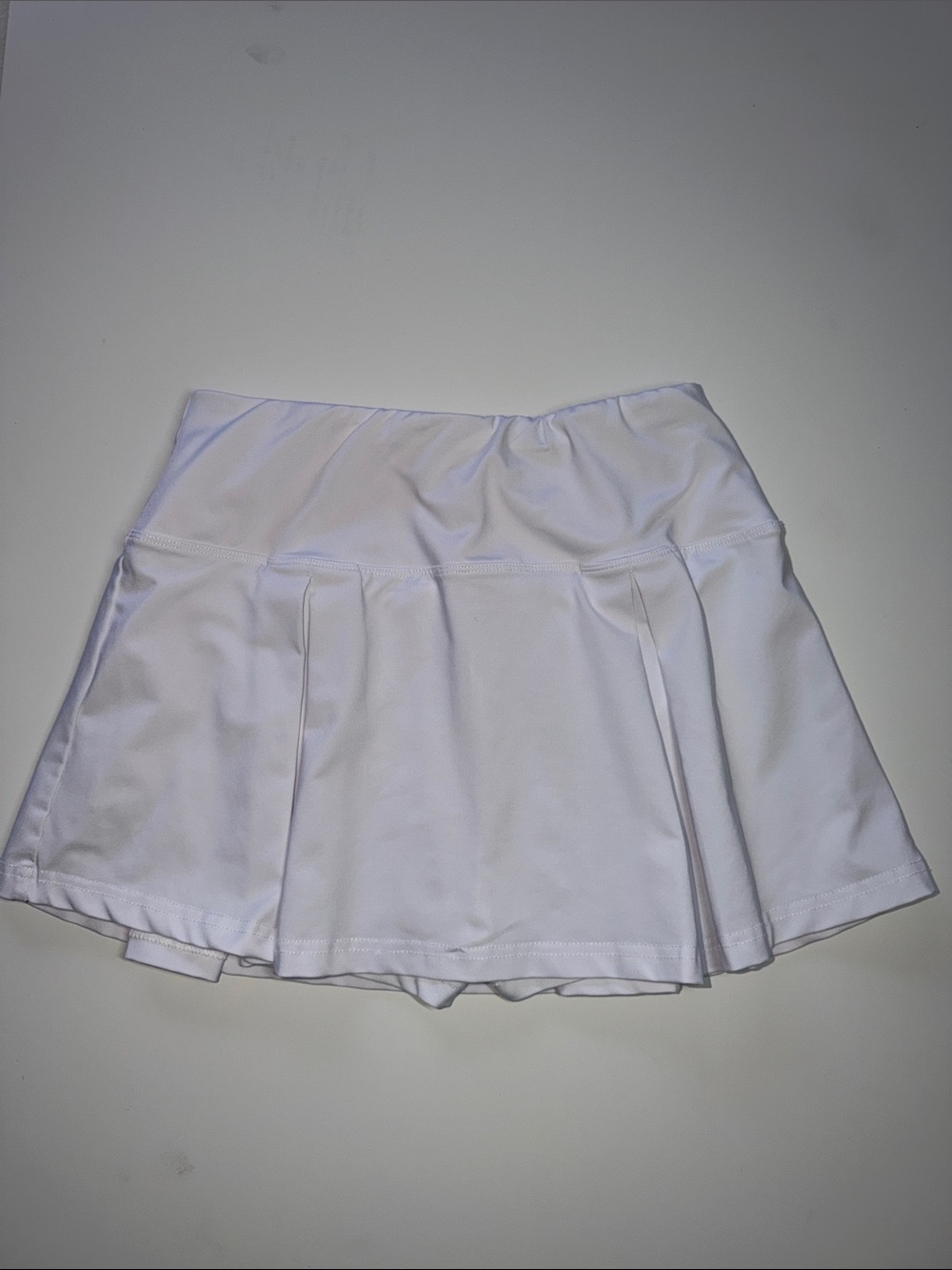 White Pleated Athletic Skort - Women's Tennis Skirt